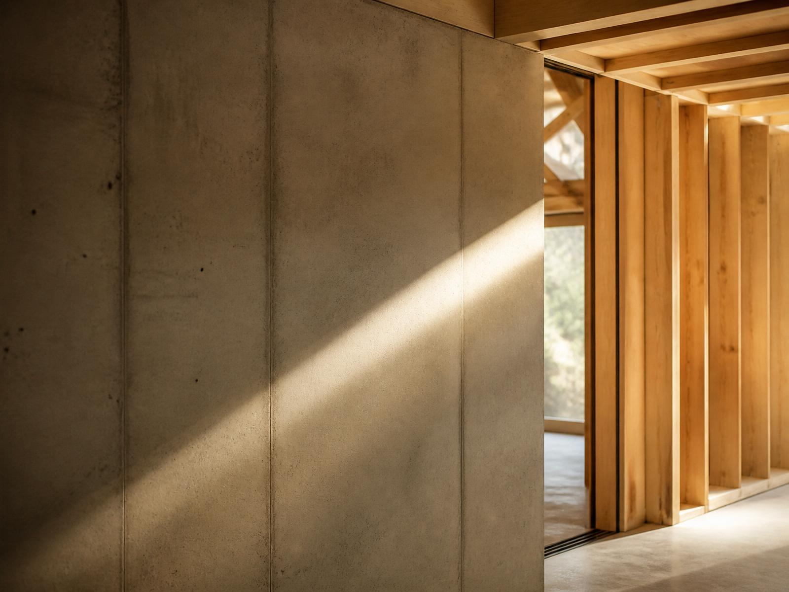 Morning light in a Deol Built home under construction